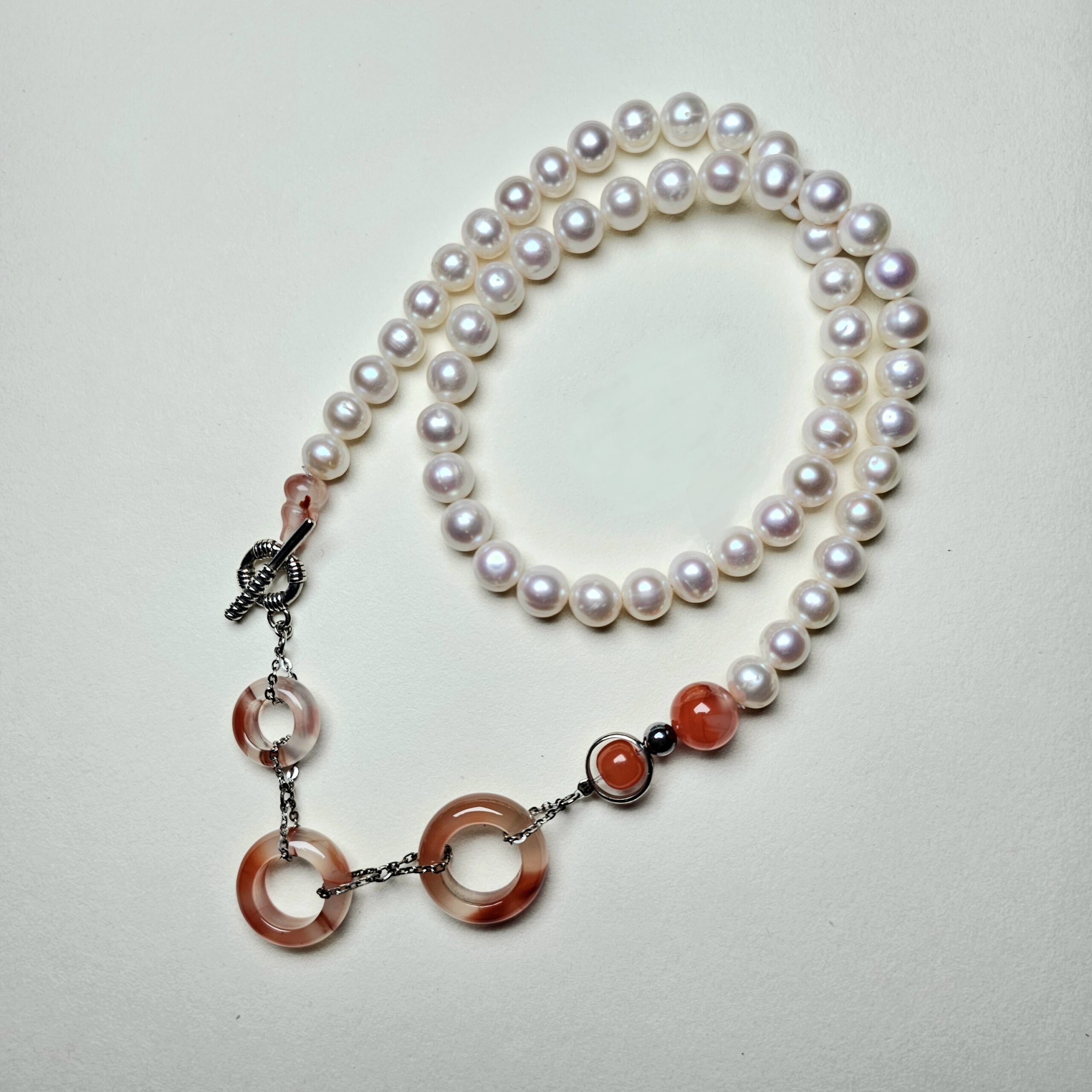 Vòng cổ trai 7.9 ly mix khấu nam hồng hoa bay