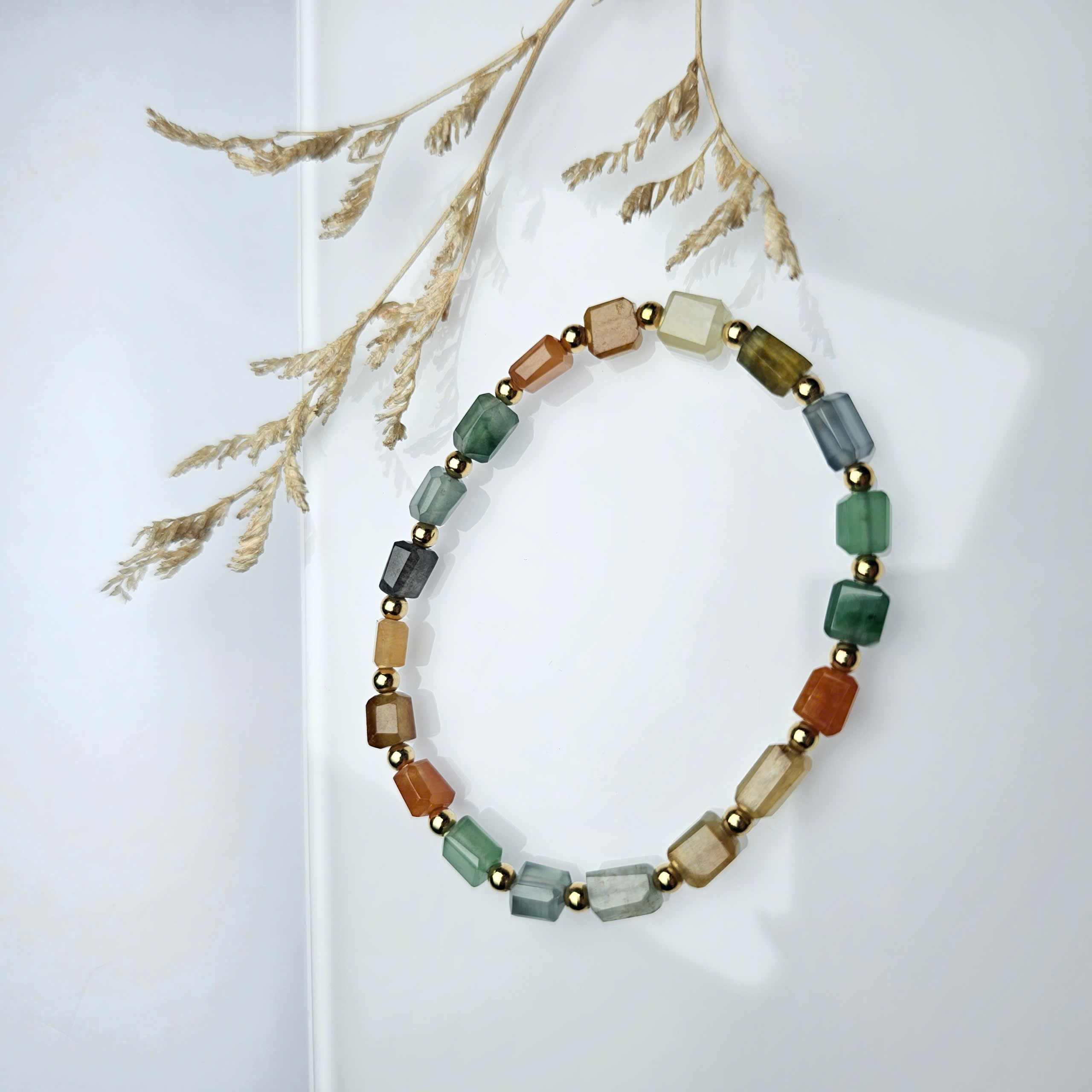 Chuỗi vòng phỉ thúy kẹo ngọt mix bi 18k - Hình ảnh 2
