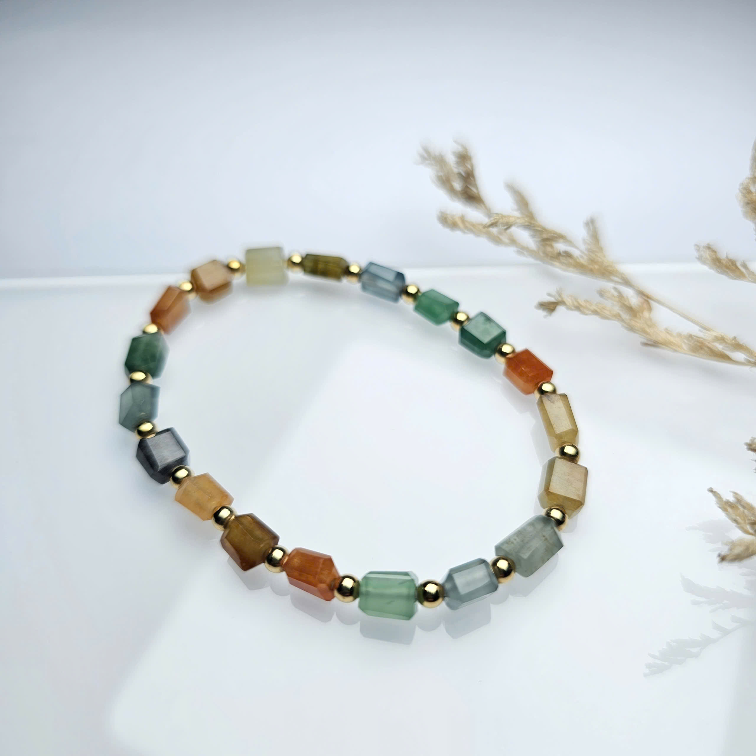 Chuỗi vòng phỉ thúy kẹo ngọt mix bi 18k